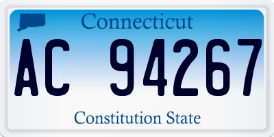 CT license plate AC94267