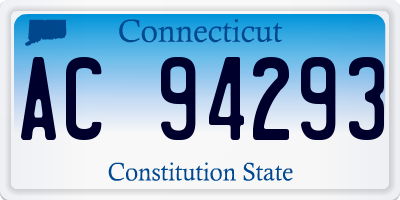 CT license plate AC94293