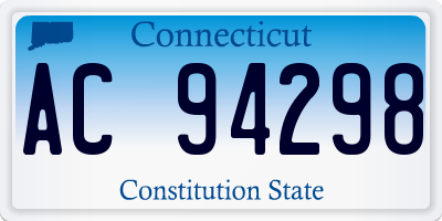 CT license plate AC94298