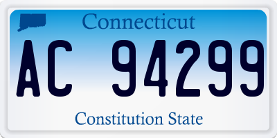 CT license plate AC94299