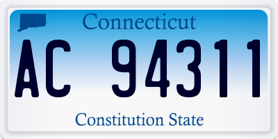 CT license plate AC94311