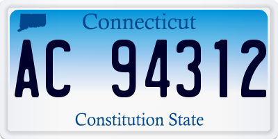 CT license plate AC94312