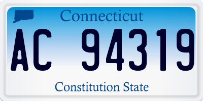 CT license plate AC94319
