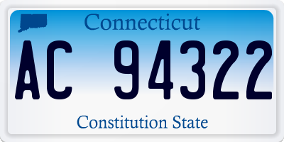 CT license plate AC94322
