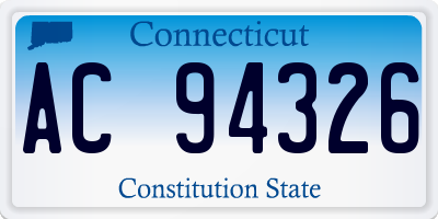 CT license plate AC94326