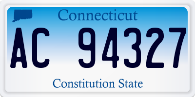 CT license plate AC94327