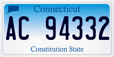 CT license plate AC94332