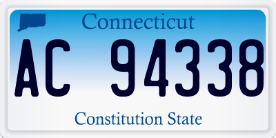 CT license plate AC94338