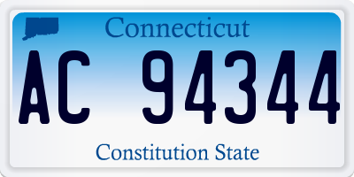 CT license plate AC94344