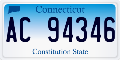 CT license plate AC94346