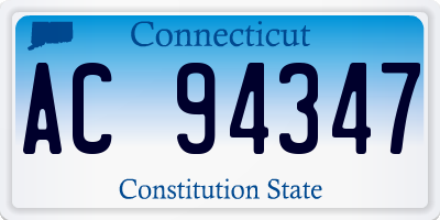 CT license plate AC94347