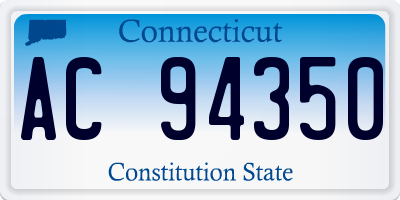 CT license plate AC94350