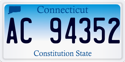 CT license plate AC94352