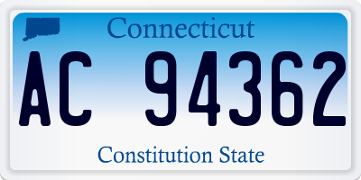 CT license plate AC94362