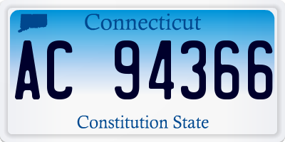 CT license plate AC94366