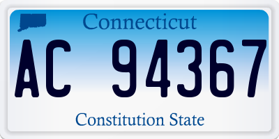 CT license plate AC94367