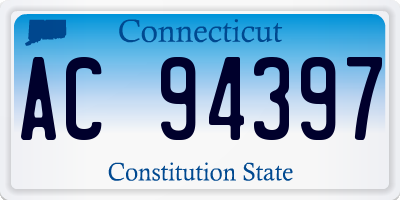 CT license plate AC94397