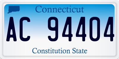 CT license plate AC94404