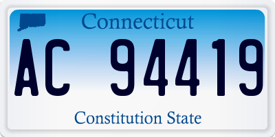 CT license plate AC94419