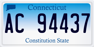 CT license plate AC94437