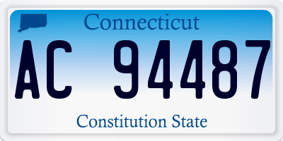 CT license plate AC94487