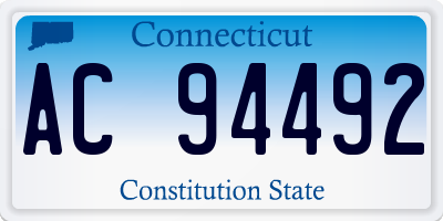 CT license plate AC94492