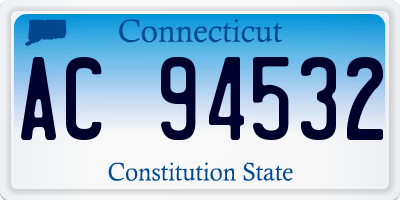 CT license plate AC94532