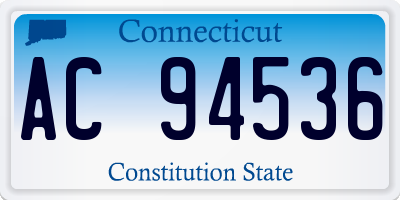 CT license plate AC94536