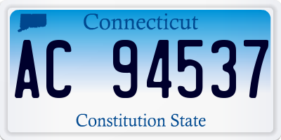 CT license plate AC94537