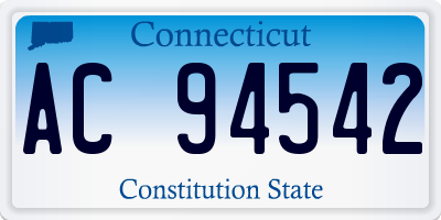 CT license plate AC94542
