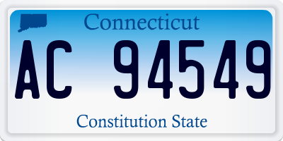 CT license plate AC94549
