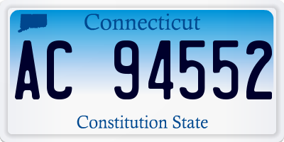 CT license plate AC94552