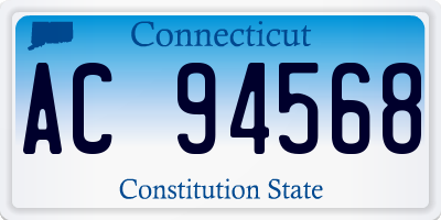 CT license plate AC94568