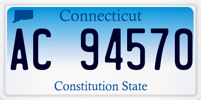 CT license plate AC94570
