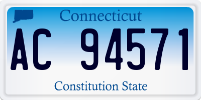 CT license plate AC94571