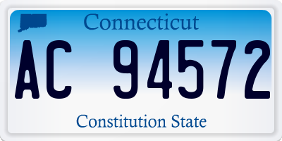 CT license plate AC94572