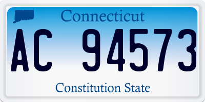 CT license plate AC94573