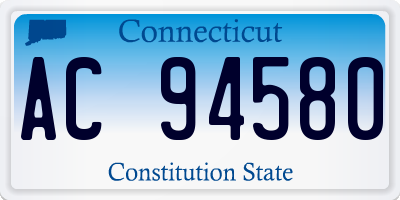 CT license plate AC94580