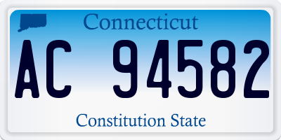 CT license plate AC94582