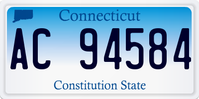 CT license plate AC94584