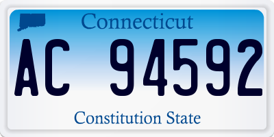 CT license plate AC94592