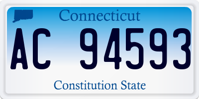 CT license plate AC94593