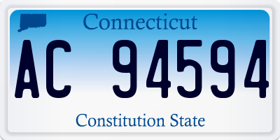 CT license plate AC94594
