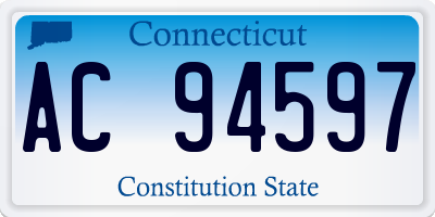 CT license plate AC94597