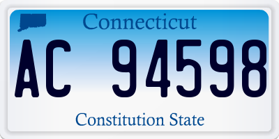 CT license plate AC94598