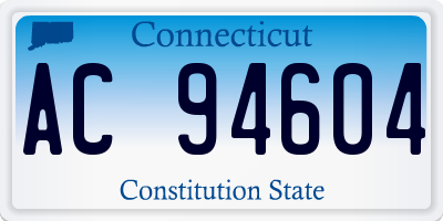 CT license plate AC94604