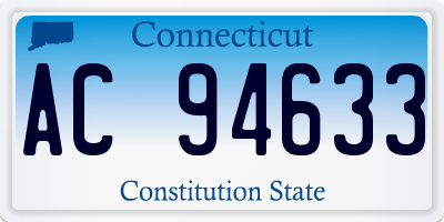CT license plate AC94633