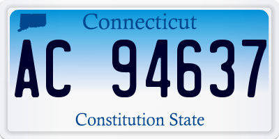 CT license plate AC94637