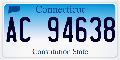 CT license plate AC94638