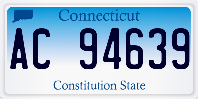 CT license plate AC94639
